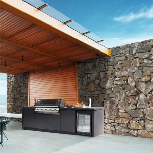 BeefEater 5 Burner Cabinex Classic Outdoor Kitchen with Fridge