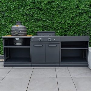 GRLLR Connect Outdoor Kitchen - Kamado Stove and Open shelve Unit